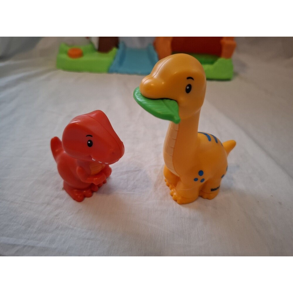 Fisher-Price Little People Dinosaur Village Play Set with Mat 2 Dinosaurs - Picture 12 of 14